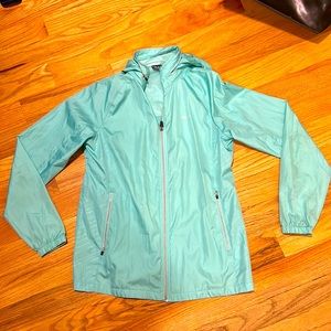 Hind Rain Jacket with hood teal / mint colored large